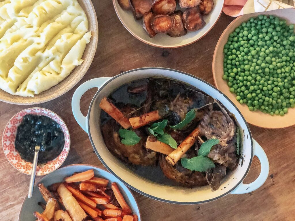 Slow Cooker Organic Lamb Shank With Mint Gravy